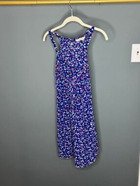 Rebecca Taylor Blue Floral Sleeveless Midi Dress Size 0